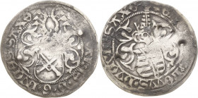 Sachsen-Kurlinie ab 1486 bis 1547 (Ernestiner)
Friedrich III., Albrecht und Johann 1486-1500 Zinsgroschen o.J. beiderseits 5-blättrige Rosette-Freibe...