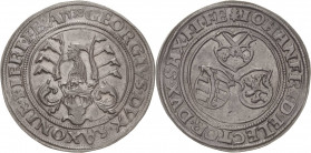 Sachsen-Kurlinie ab 1486 bis 1547 (Ernestiner)
Johann Friedrich und Georg 1534-1539 1/2 Guldengroschen 1538, Morgenstern-Annaberg Keilitz 132 Keilitz...