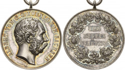 Sachsen-Kurlinie ab 1547 (Albertiner)
Albert 1873-1902 Silbermedaille o.J. (1885/1902) (M. Barduleck) Dem besten Schützen. V. Klasse. Kopf nach recht...