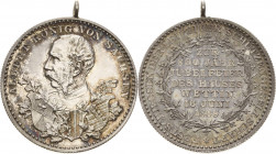 Sachsen-Kurlinie ab 1547 (Albertiner)
Albert 1873-1902 Silbermedaille 1889 (Oertel) 800 Jahre Haus Wettin und Festschießen der Leipziger Schützengese...
