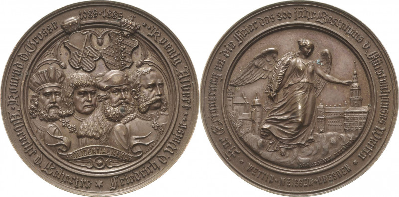 Sachsen-Kurlinie ab 1547 (Albertiner)
Albert 1873-1902 Bronzemedaille 1889 (W. ...