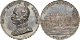Sachsen-Kurlinie ab 1547 (Albertiner)
Albert 1873-1902 Silbermedaille 1900 (Diller) 75 Jahre sächsischer Altertumsverein. Brustbild Herzog Georgs nac...