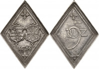 Sachsen-Coburg und Eisenach 1573-1638
Johann Casimir und Johann Ernst 1572-1633 Silbergussklippe zu 1 1/2 Reichsgulden 1614. Schießklippe auf das Arm...