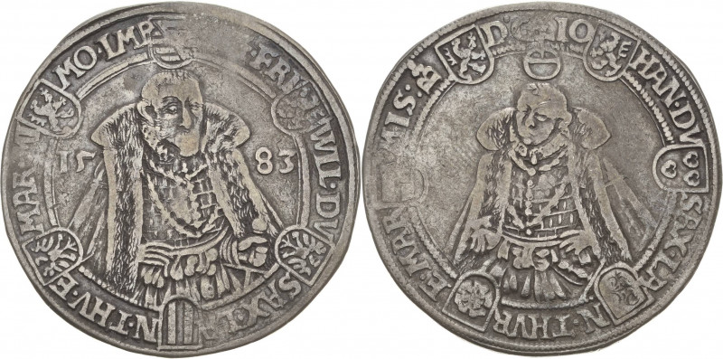 Sachsen-Weimar (Alt-Weimar) 1572-1603
Friedrich Wilhelm und Johann 1573-1603 Ta...