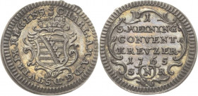 Sachsen-Meiningen
Charlotte Amalie als Vormünderin 1763-1775 Kreuzer 1765, SNR-Nürnberg Grobe 167 Slg. Merseburger 3438 (R) Seltenes und prachtvolles...