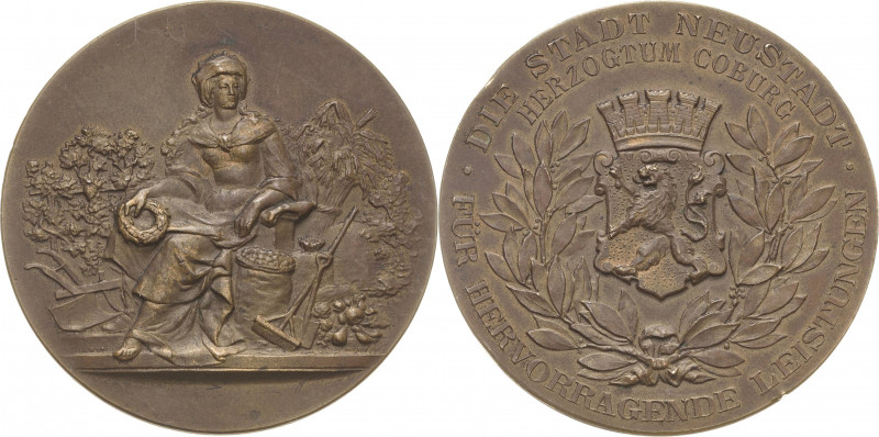 Sachsen-Coburg-Gotha
Medaillen Bronzemedaille o.J. (Lauer) Prämie der Stadt Neu...