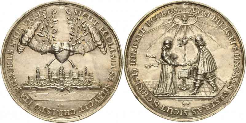 Schlesien-Städte
Breslau Silbermedaille o.J. (J. Buchheim) Auf die Liebe und di...