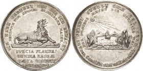 Stralsund-unter schwedischer Herrschaft
Karl XII. 1697-1718 Silbermedaille 1714 (vermutlich Wermuth) Auf die Rückkehr des schwedischen Königs Karl XI...