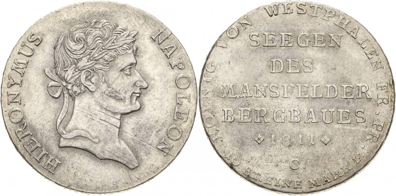 Westfalen-Königreich
Hieronymus Napoleon 1807-1813 Taler 1811, C-Kassel Mansfel...