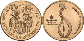 Zwickau
 Kleine Kupfermedaille 2000 (Entwurf: Dirks Krauss) Sachsentaggroschen zum 9. Tag der Sachsen, herausgegeben von der Sächsischen Numismatisch...