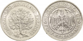 Gedenkausgaben
 5 Reichsmark 1928 F Eichbaum Jaeger 331 Prägefrisch