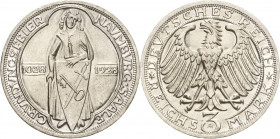 Gedenkausgaben
 3 Reichsmark 1928 A Naumburg Jaeger 333 Fast Stempelglanz