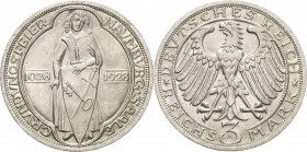 Gedenkausgaben
 3 Reichsmark 1928 A Naumburg Jaeger 333 Fast prägefrisch