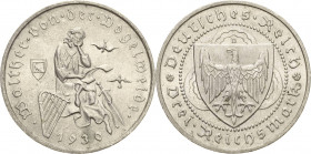 Gedenkausgaben
 3 Reichsmark 1930 D Vogelweide Jaeger 344 Fast Stempelglanz
