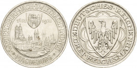 Gedenkausgaben
 3 Reichsmark 1931 A Magdeburg Jaeger 347 Vorzüglich-Stempelglanz