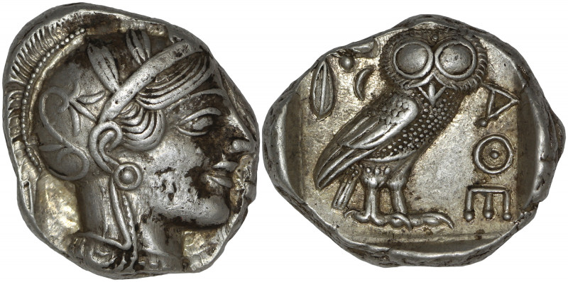 Athens, Tetradrachm. Circa 454-404 BC.

Obv: Helmeted head of Athena right
Re...