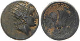 Caria. Rhodes. AE 26, Circa 120–84 BC.