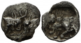 Caria, Uncertain ('Mint D'), Diobol. Circa 450-400 BC.