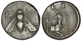 Ionia, Ephesos. Tetradrachm. Demagores, magistrate. Circa 350-340 BC.