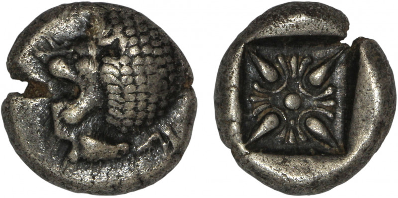 Ionia, Miletos, Obol or Hemihekte. Late 6th-early 5th centuries BC.

Obv: Head...