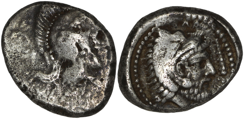 Dynasts of Lycia, Erbbina, Telmessos, AR Stater, Circa 400-390 BC.

Obv: Head ...
