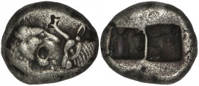 Kings of Lydia, Kroisos, Ar Half Stater, Sardes, Circa 560-546 BC.