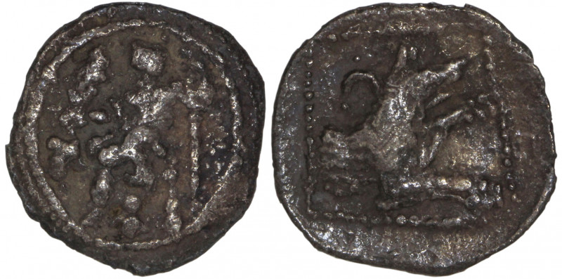 Lycaonia, Laranda. AR Obol. Circa 324/3 BC.

Obv: Baaltars seated to left, hol...