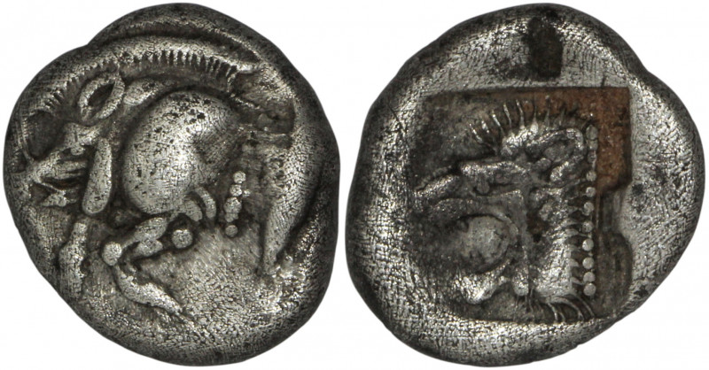 Mysia, Kyzikos. AR Trihemiobol. Circa 450-400 BC.

Obv: Forepart of boar left;...