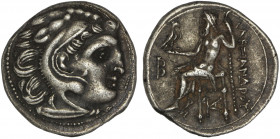Kings of Macedon, Alexander III 'the Great', 336-323 BC Kolophon. AR Drachm. Struck by Antigonos I Monophthalmos. Circa 310-301.