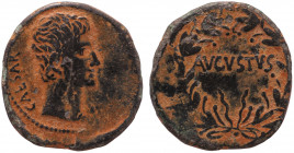 Augustus, uncertain mint. AE. Circa 25 BC.