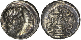 Augustus, 27 BC-AD 14. AR Quinarius,Uncertain Italian or Ephesus mint, circa 29-28 BC.