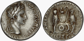 Augustus. 27 BC-AD 14. AR Denarius. Lugdunum (Lyon) mint. Struck 2 BC-AD 12.