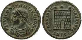 Constantine II (Caesar, 316-337). Æ Follis . Siscia, 328-9.