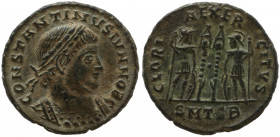 Constantine II, as caesar (Constantine I, 306-337), Nummus, Thessalonica, \AD 330-333; AE ; FL IVL.