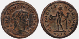 Constantius I, as Caesar, 293-305. Follis, Siscia, 2nd officina, 295.