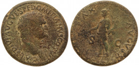 Domitian, as Caesar, Æ Sestertius. Uncertain Balkan/Thracian(?) mint, AD 80-81.