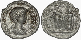 Geta, as Caesar, 198-209. AR Denarius , Rome, 200-205.