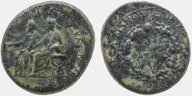 LYDIA. Sardes. AE. Germanicus and Drusus, Died 19 and 23, respectively. , struck under the magistrate Alexander, son of Kleon, high priest of the Koin...