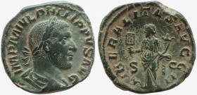 Philip I, 244-249. AE. Sestertius , Rome. IMP M IVL.