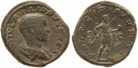 Philip II as Caesar. Sestertius; Philip II as Caesar; 245-247 AD, Rome, 244-6 AD, Sestertius.