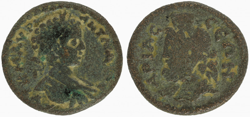 PISIDIA. Ariassus. AE Caracalla, 198-217. Assarion .
 
Obv: AYT K M AYP ANTΩNINO...