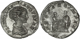 Plautilla, Augusta, 202-205. AR Denarius , Rome.