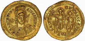 Theodosius II, 402-450. AV Solidus , Constantinople, 425-429.