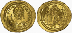Justinian I (527-565); AV Solidus ; Constantinople, 538-545;