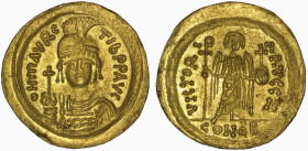 Maurice Tiberius, 582-602. AV Solidus , Constantinople.