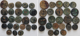 A lot of Twenty-four(24) bronze coins. Sold as is, no returns. Totally 143.88 gr.