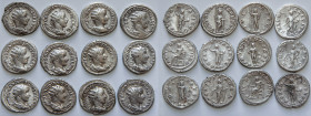 A lot of Twelve(12) Silver coins. Sold as is, no returns. Totally 49.74 gr.