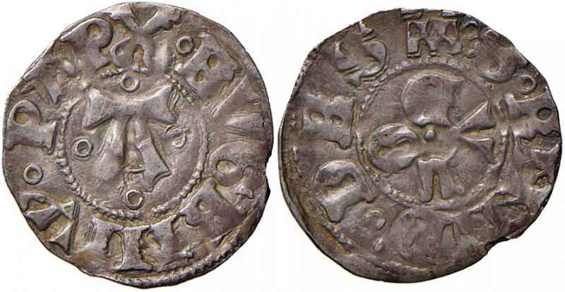 Ascoli. Eugenio IV (1431-1447). Bolognino AG gr. 0,95. Muntoni 25 var. I. Mazza ...