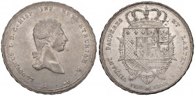 Firenze. Ludovico di Borbone re d'Etruria (1801-1803). Francescone 1803 AG. Pagani 6i. MIR 415/5. Fondi brillanti, SPL/Migliore di SPL