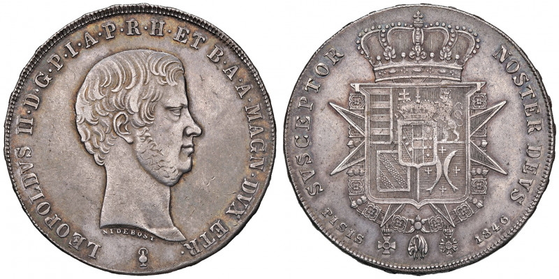 Firenze. Leopoldo II di Lorena (1824-1859). Francescone 1846 AG. Pagani 116. MIR...